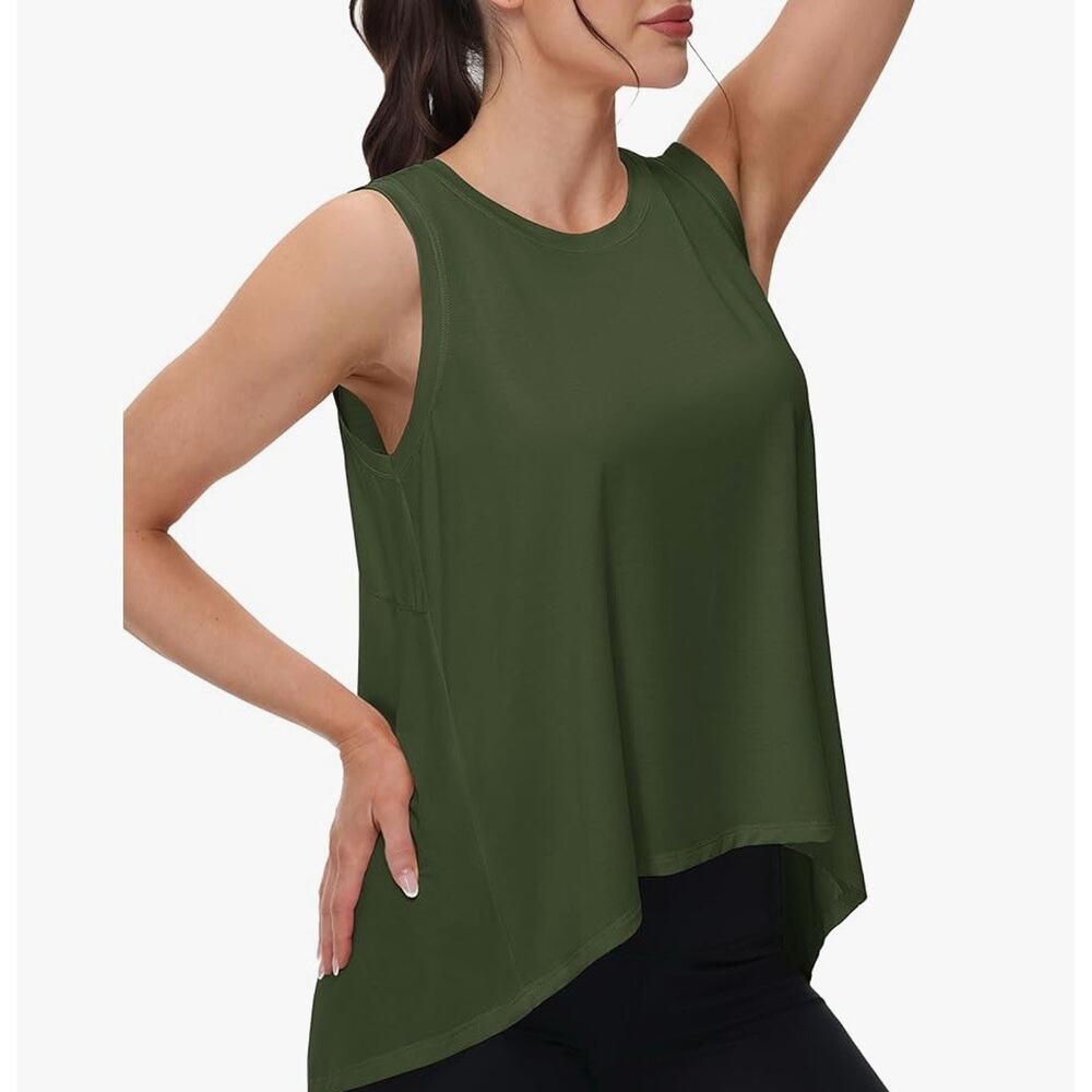 Women's Workout Tank Tops Loose Fit Gym Yoga Sleeveless Shirts